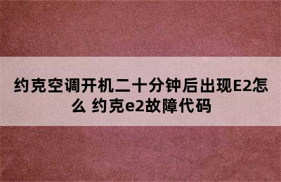 约克空调开机二十分钟后出现E2怎么 约克e2故障代码